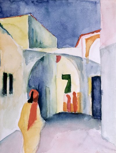 Ein Blick in eine Gasse von August Macke